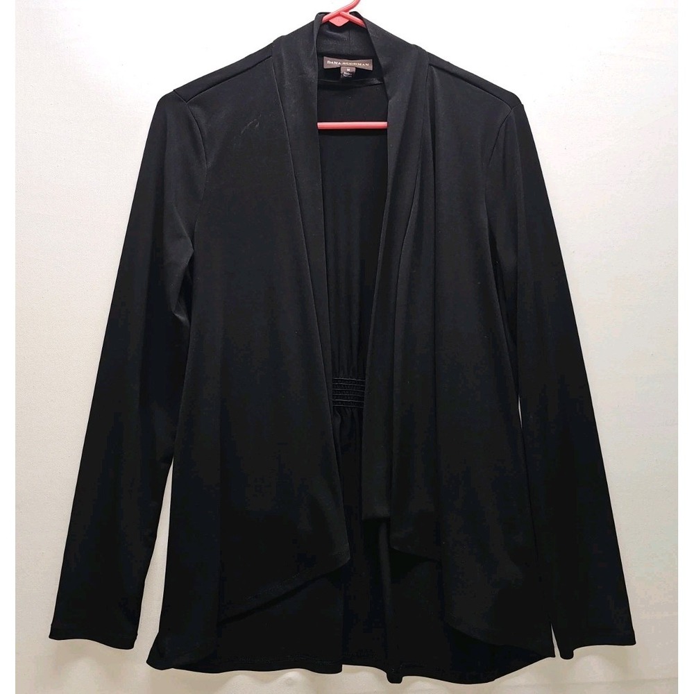 Dana Buchman Size M Black Cardigan Minimalist Capsule Wardrobe Workwear